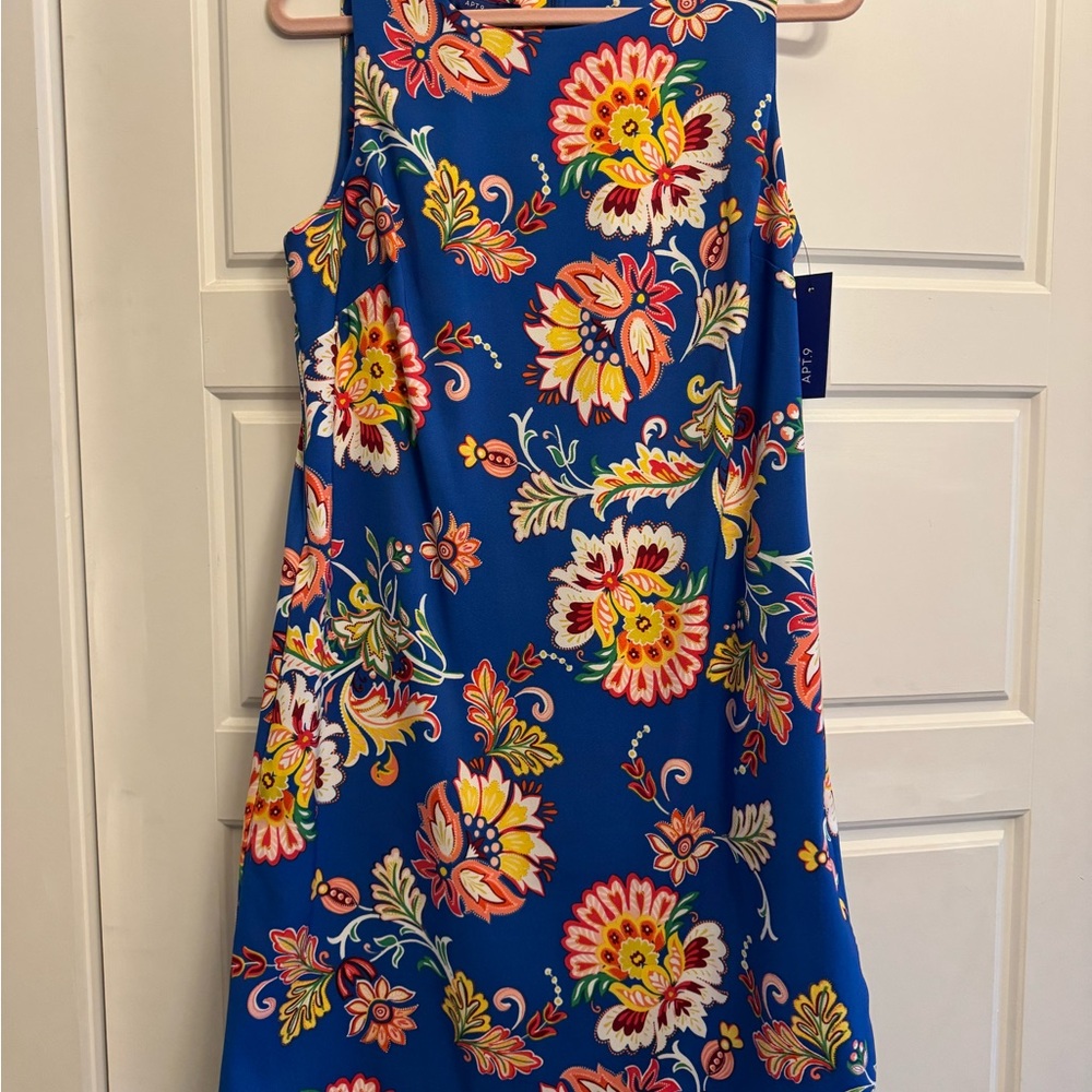 Apt. 9 Vibrant Floral Mini Dress - Blue Multicolor